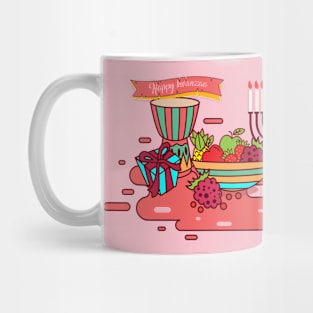 pink happy kwanzaa Mug